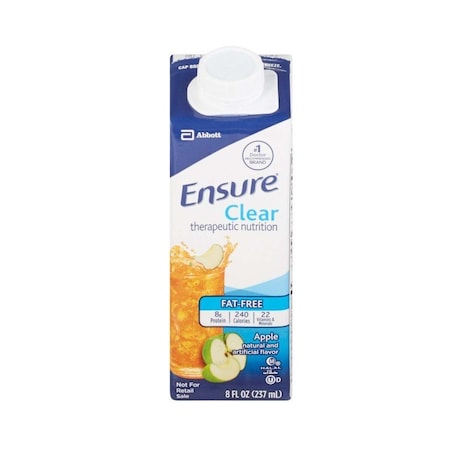Ensure Clear Therapeutic Nutrition Apple Oral Supplement, 8oz Carton, 24PK 64903